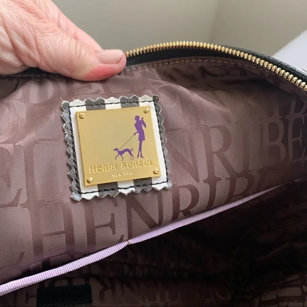 Henri Bendel Disturbed Stripe Laptop Bag/ Briefcase